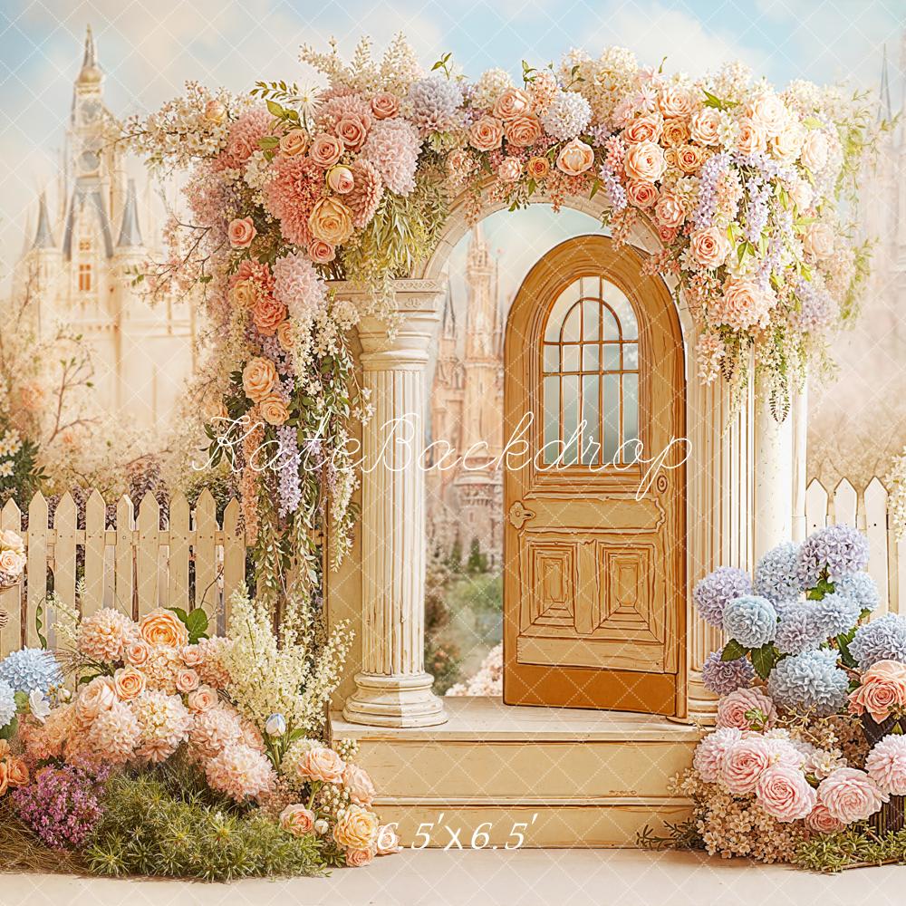Kate Château Porte Fleurs Pastel Toile de fond conçue par Emetselch