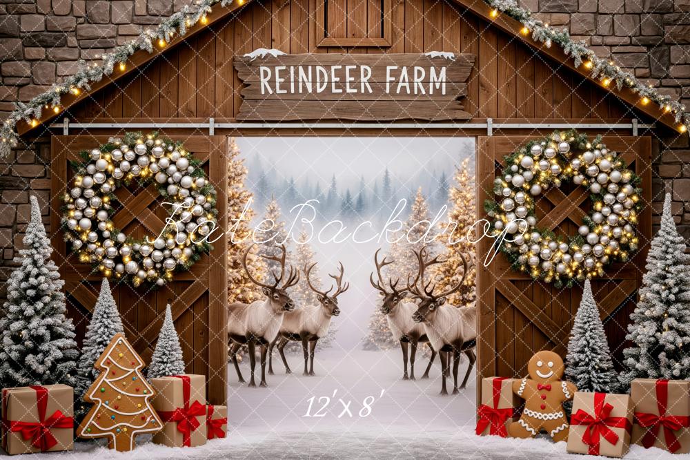 Kate Noël Ferme Rennes Couronnes Neige Toile de fond conçue par Patty Roberts