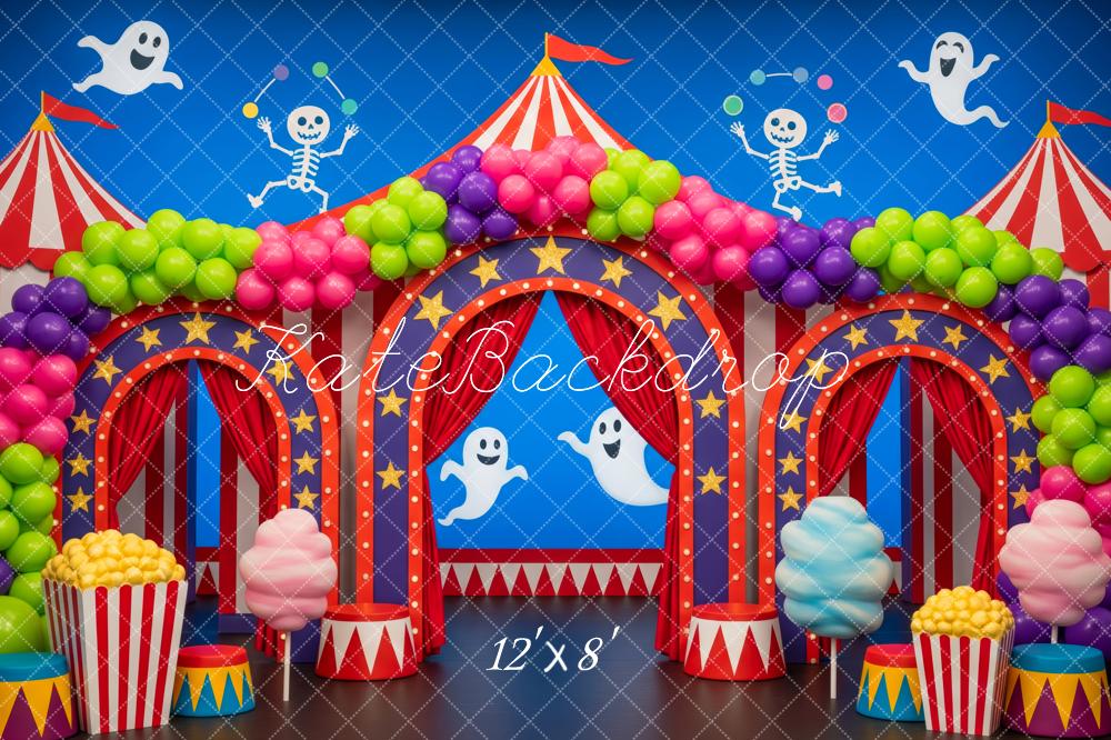 Kate Cirque Halloween Fantômes Ballons Toile de fond conçue par Patty Roberts