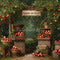 Kate Verger Pommes Arbres Paniers Bois Toile de fond conçue par Emetselch