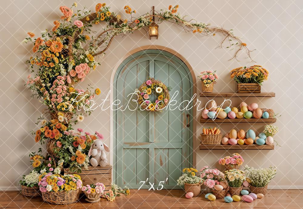 Kate Pâques Porte Fleurs Œufs Pastel Toile de fond conçue par Emetselch