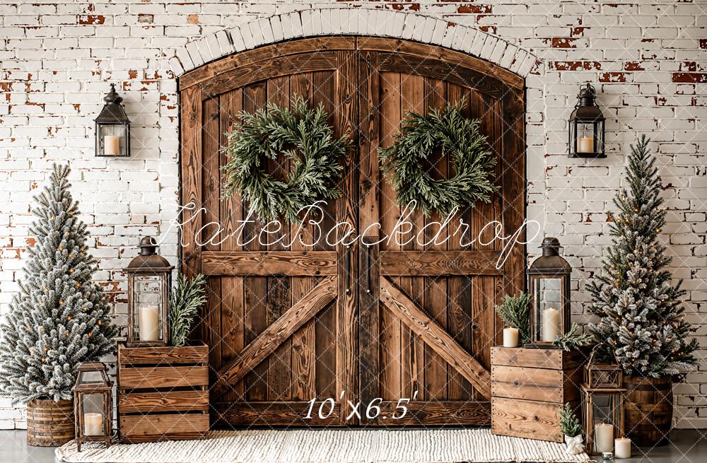Kate Noël Portes Bois Grange Toile de fond en Laine conçue par Emetselch - Kate Backdrop FR