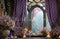 Kate Fleurs Rideaux Bougies Fenêtre Toile de fond en Laine conçue par Emetselch - Kate Backdrop FR