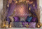 Kate Oriental Salon Lanternes Violet Toile de fond conçue par Emetselch - Kate Backdrop FR