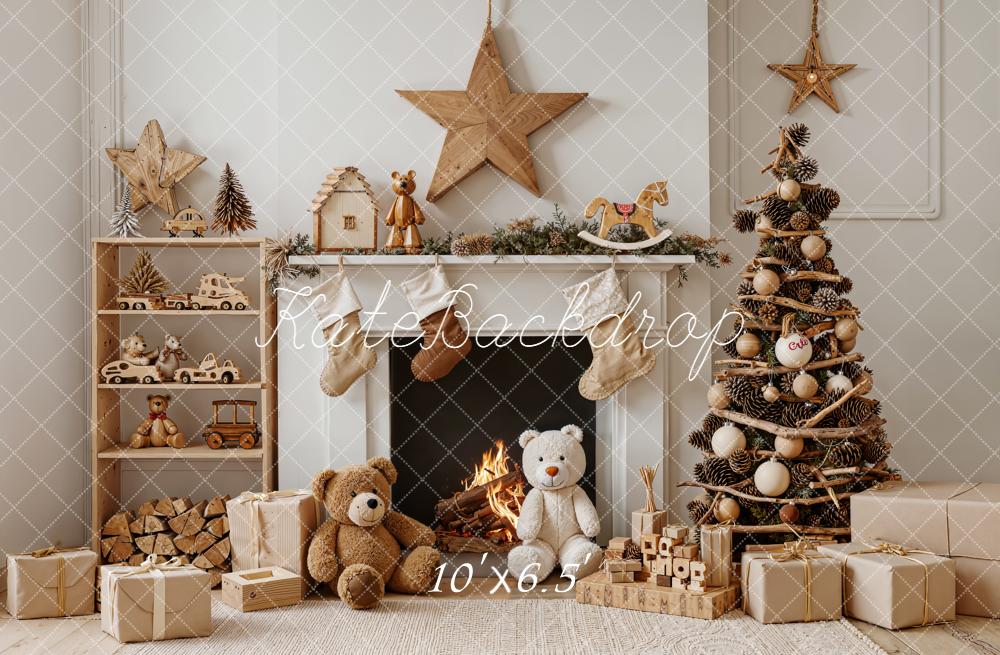 Kate Noël Cheminée Jouets Nounours Toile de fond conçue par Emetselch