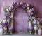 Kate Arc Floral Vases Violet Portrait Toile de fond en Laine conçue par Emetselch