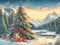 Kate Noël Sapin Cadeaux Neige Montagne Toile de fond conçue par Emetselch - Kate Backdrop FR