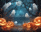 Kate Halloween Citrouilles Fantômes Nuit Toile de fond en Laine conçue par Emetselch - Kate Backdrop FR