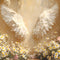 Kate Nouveau-né Ailes Anges Fleurs Toile de fond conçue par Emetselch