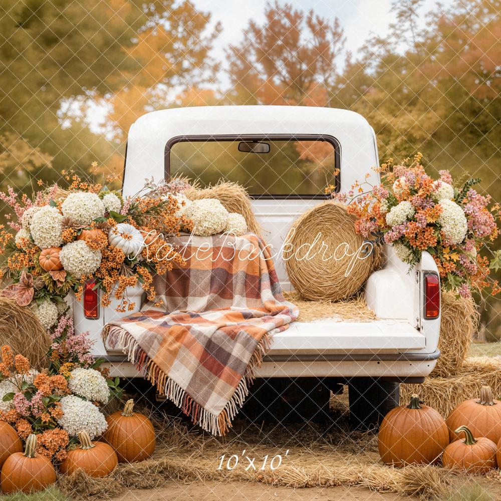 Kate Automne Camion Foins Citrouilles Toile de fond conçue par Emetselch - Kate Backdrop FR