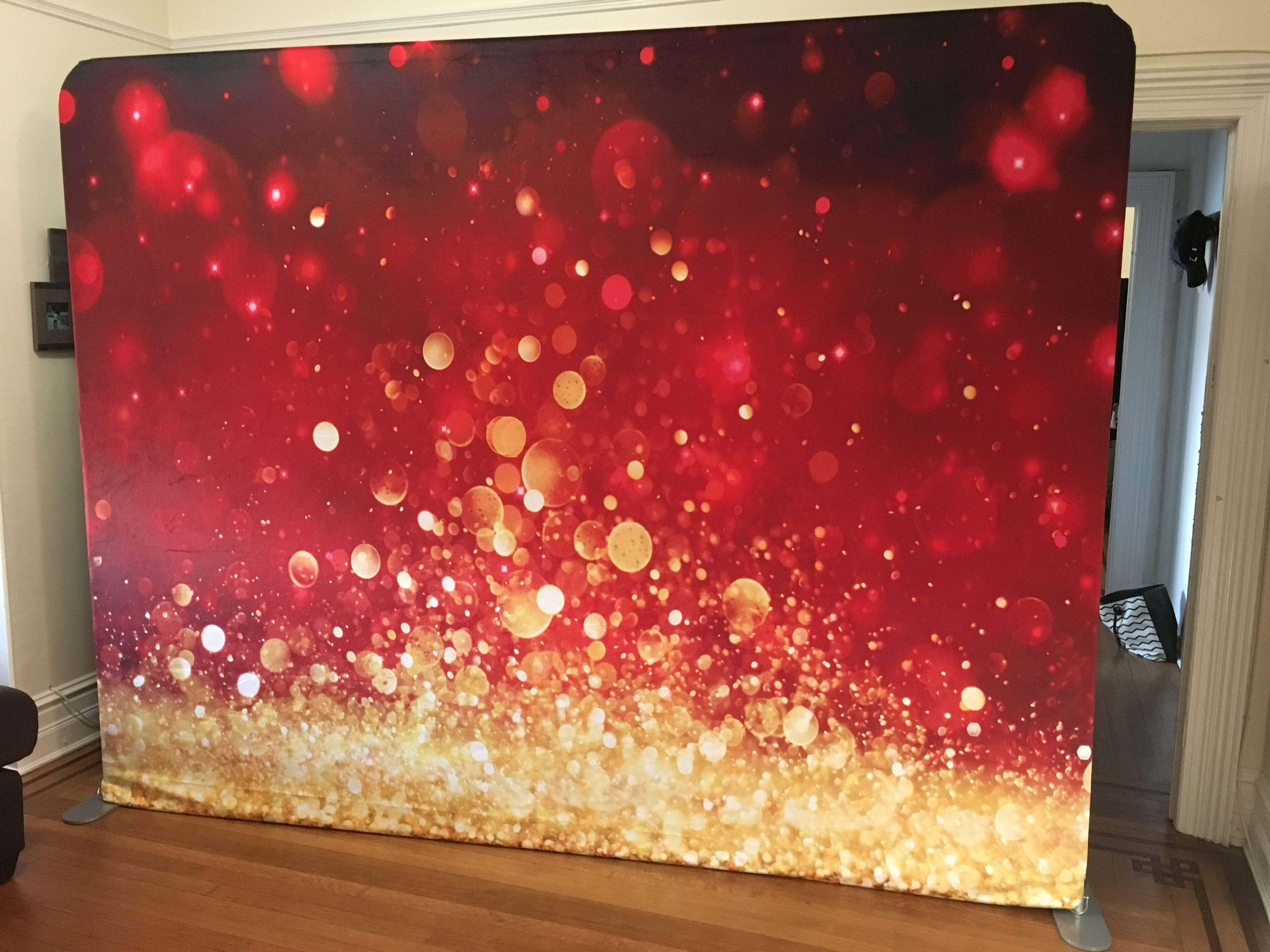 Kate Bokeh Noël Festival Fête Rouge Doré Toile de fond pour la photographie - Kate Backdrop FR