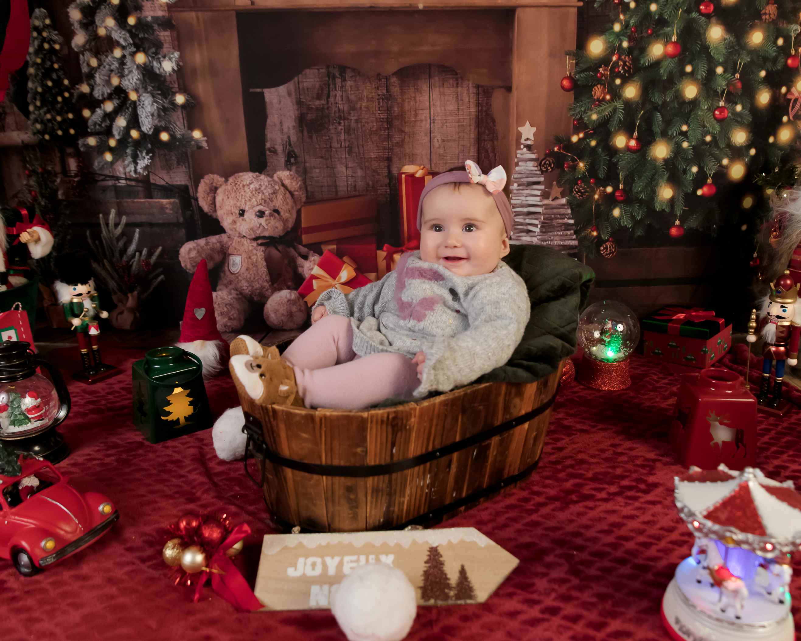 Kate Ours Guirlande Cadeaux Noël Toile de fond conçu par Emetselch - Kate Backdrop FR