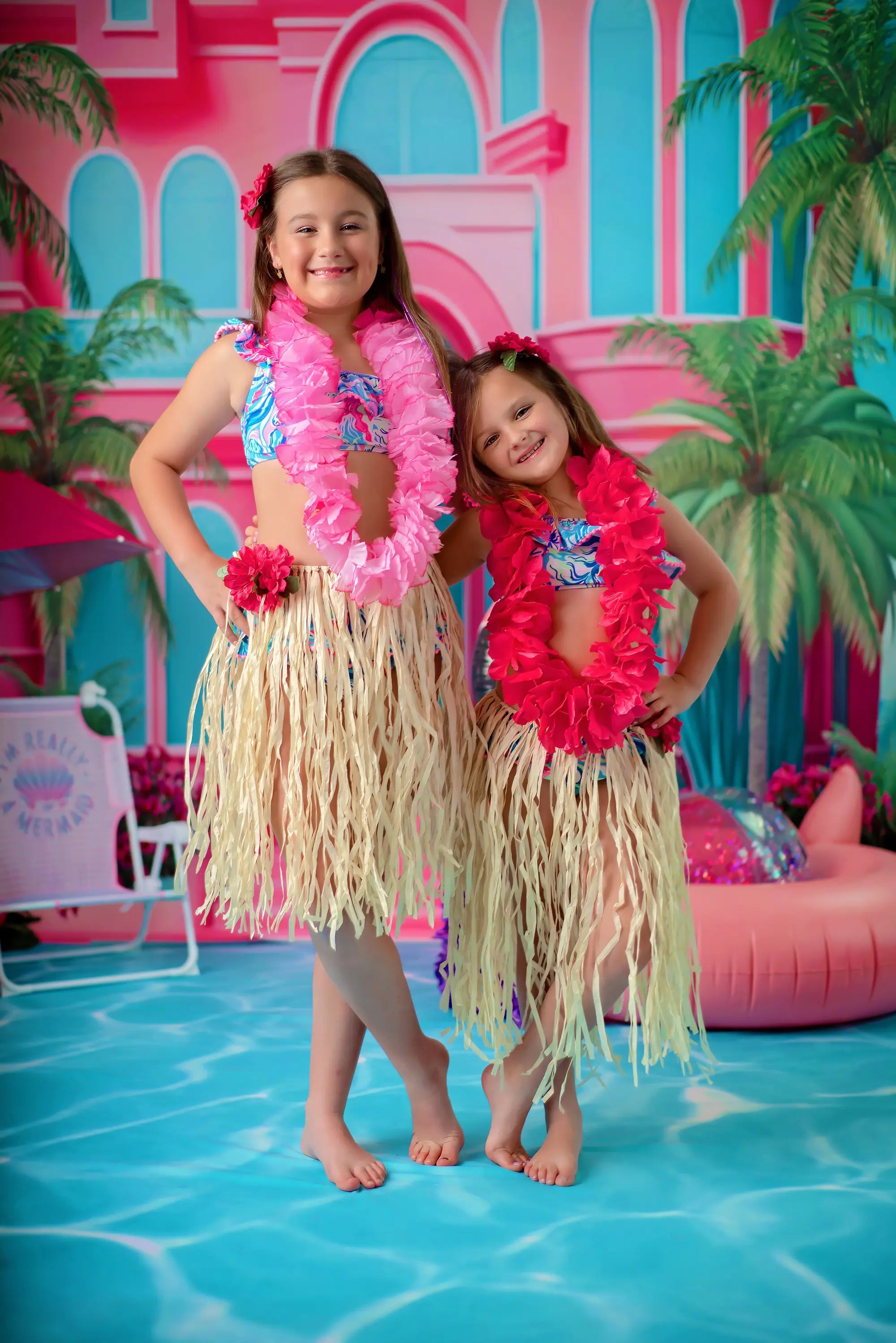 Kate Été Piscine Rêve de poupée Toile de fond conçu par Ashley Paul - Kate Backdrop FR