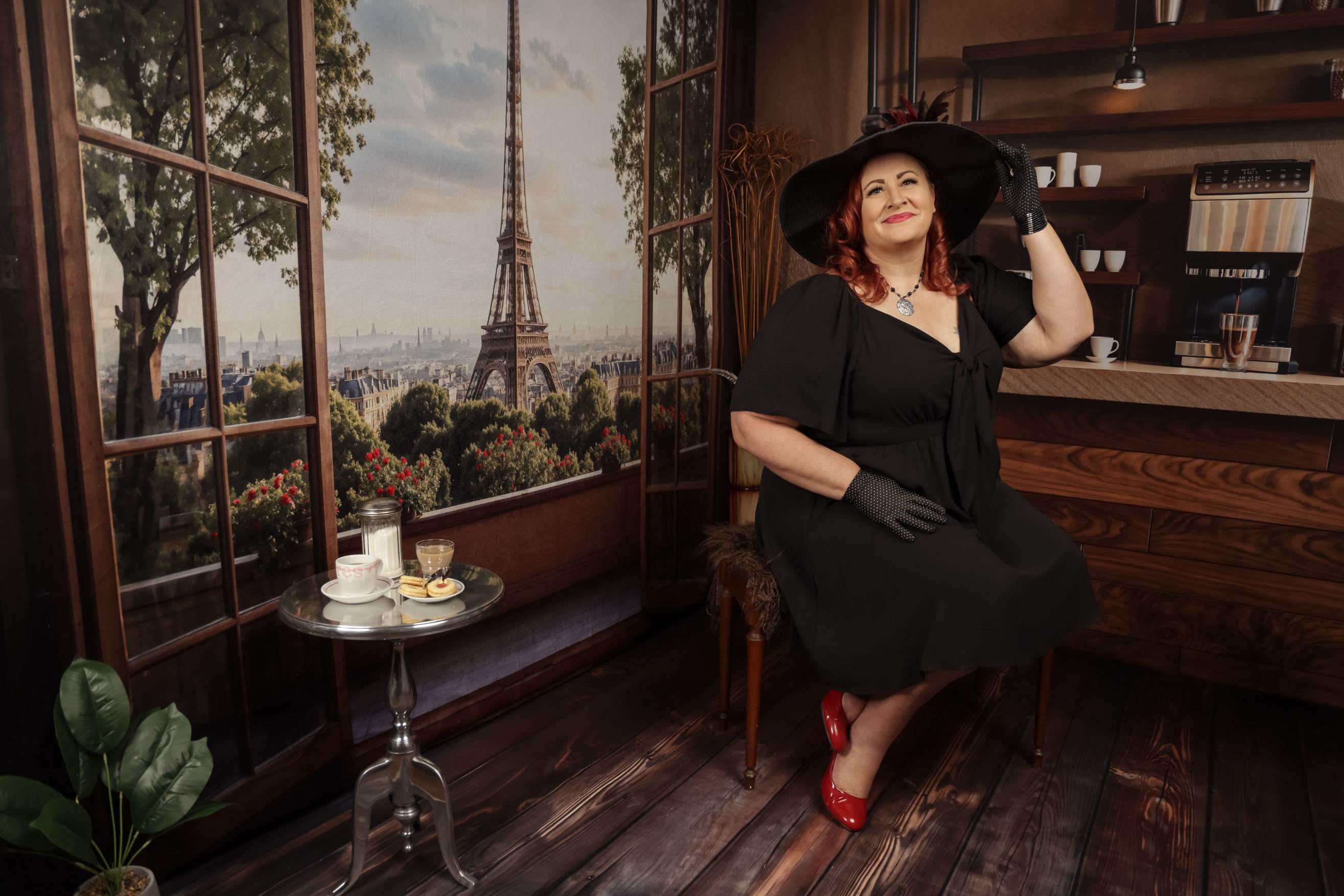 Kate Moderne Élégant Brun Bois Bar Comptoir Ensemble de chambre - Kate Backdrop FR