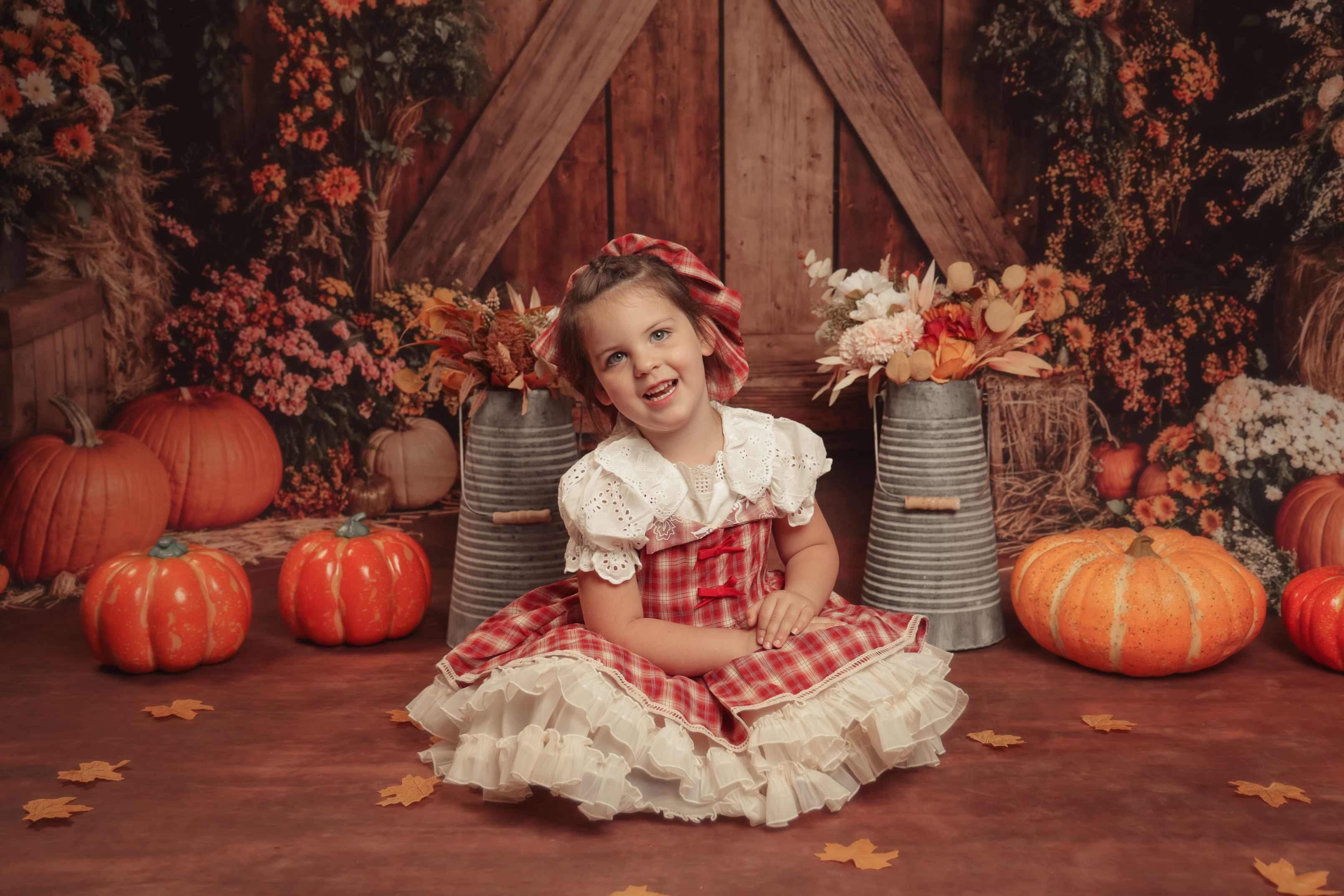 Kate Plaid Rouge Banquet Français Robe Enfant Pour la Photographie - Kate Backdrop FR