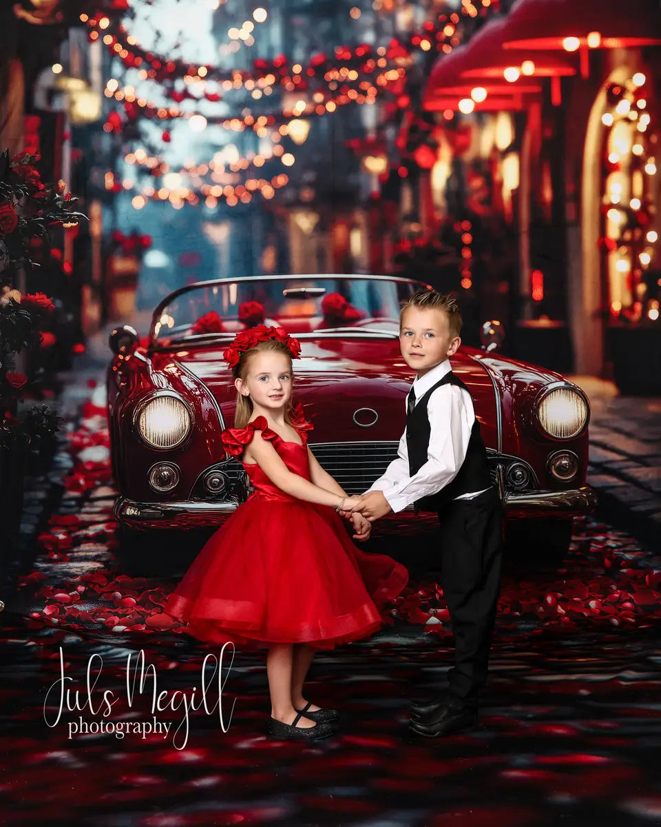 Kate Printemps/Été Saint-Valentin Rouge Maille Robe Enfant Pour la Photographie - Kate Backdrop FR