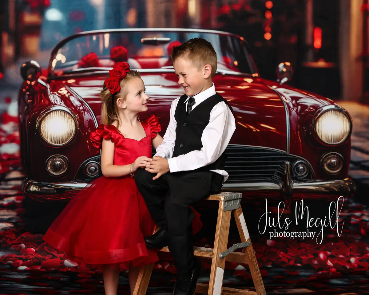 Kate Printemps/Été Saint-Valentin Rouge Maille Robe Enfant Pour la Photographie - Kate Backdrop FR