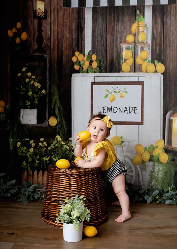Kate Stand de limonade Été Mur en bois Toile de fond conçue par Jia Chan Photographie - Kate Backdrop FR