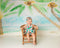Kate Plage Été Cocotier Enfant Toile de fond conçue par Veronika Gant - Kate Backdrop FR
