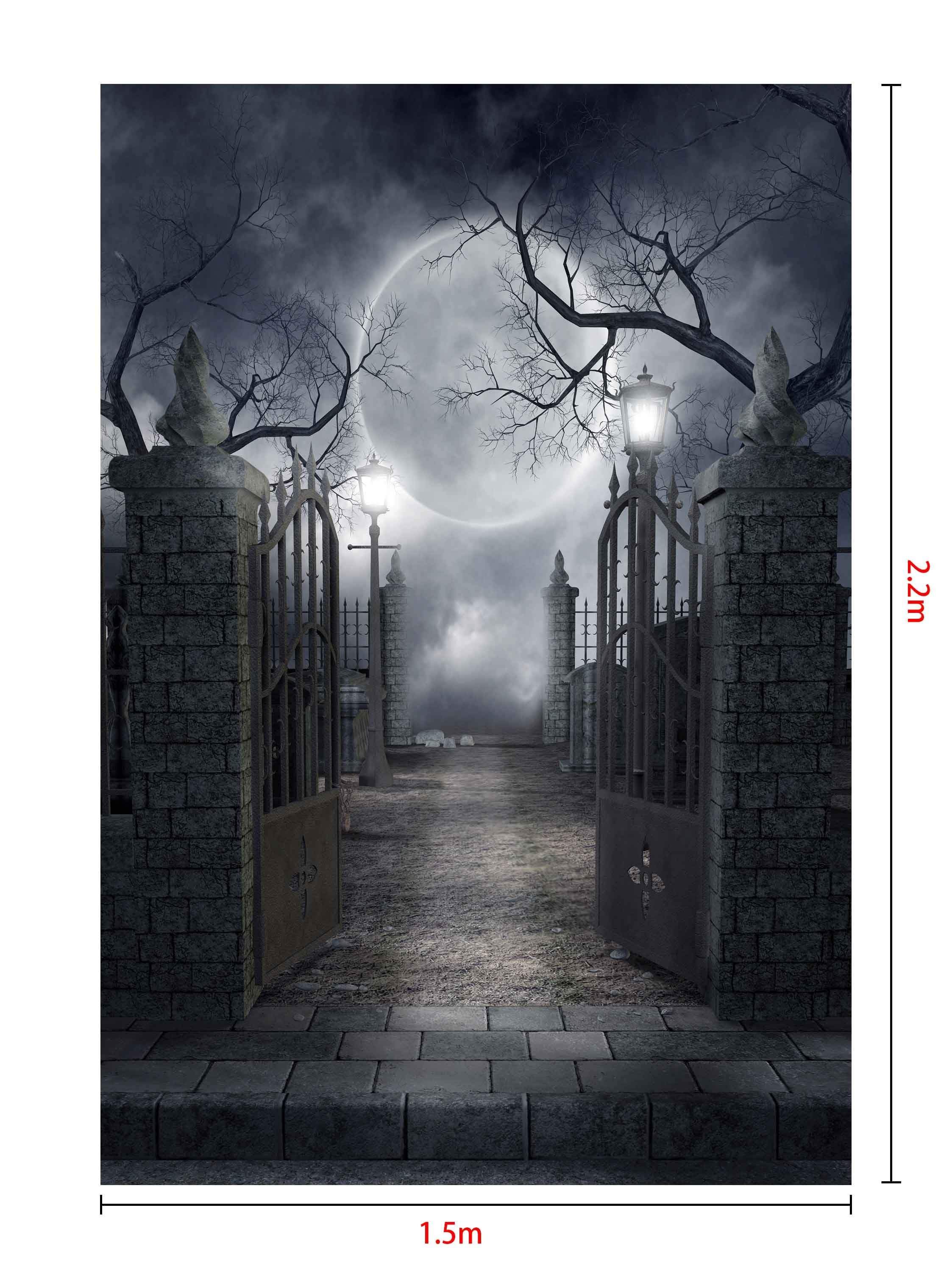 Katebackdrop鎷㈡綖Kate Halloween fabric Backdrop for photography Haunted house