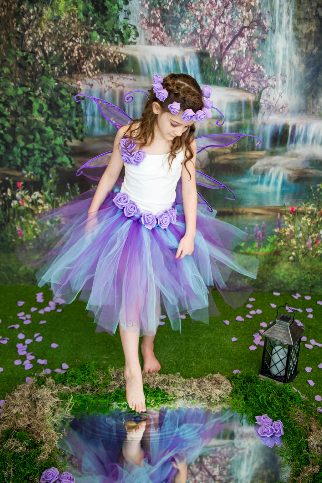 Kate Sirène Chute d'eau Printemps Été Pâques Toile de fond