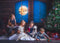 Kate Arbre de Noël Santa toile de fond pour la photographie conçu par Lisa Granden - Kate Backdrop FR