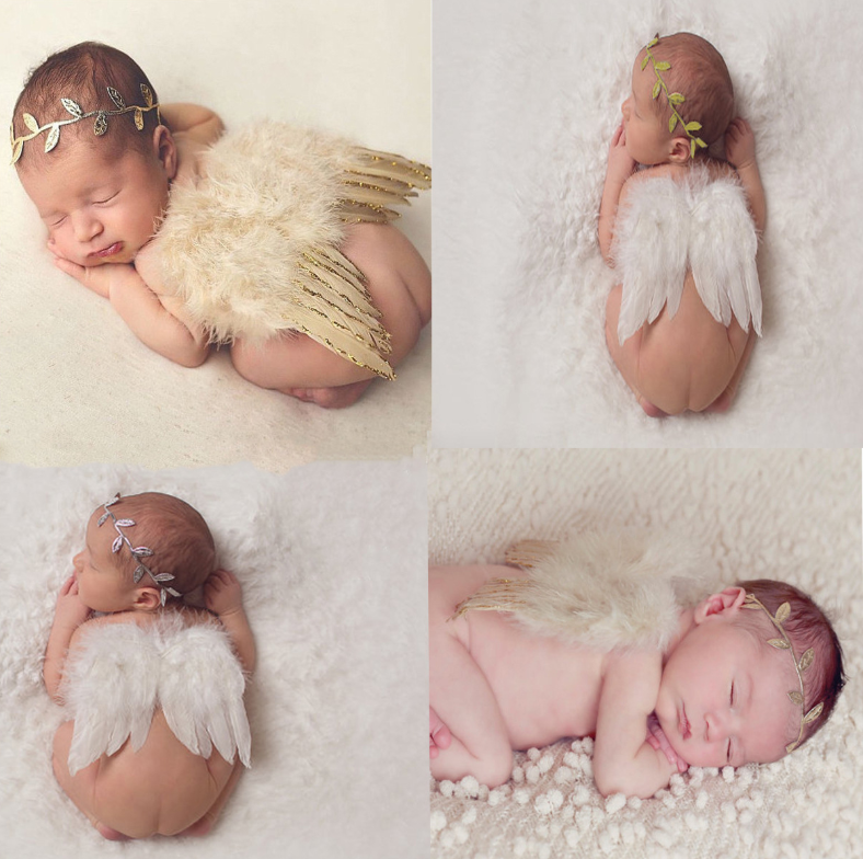 Kate Ailes de plumes Ange avec Bandeau pour Bébé Accessoires photo - Kate Backdrop FR