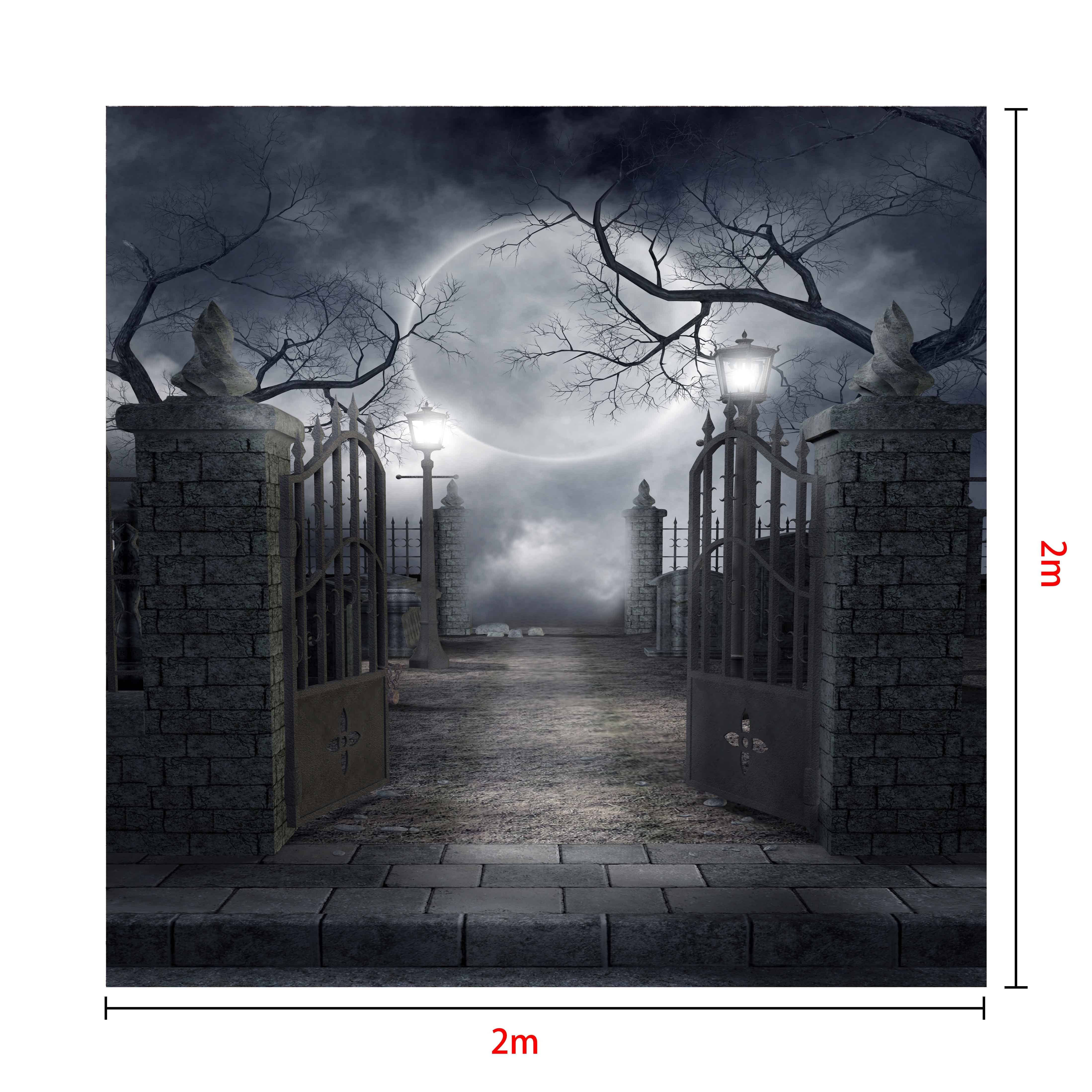 Katebackdrop鎷㈡綖Kate Halloween fabric Backdrop for photography Haunted house