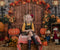 Kate Porte Grange Mur de brique Citrouille Automne Toile de fond conçue par Emetselch - Kate Backdrop FR