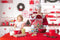 Kate Cuisine Blanc & Rouge Noël Toile de fond pour la photographie - Kate Backdrop FR