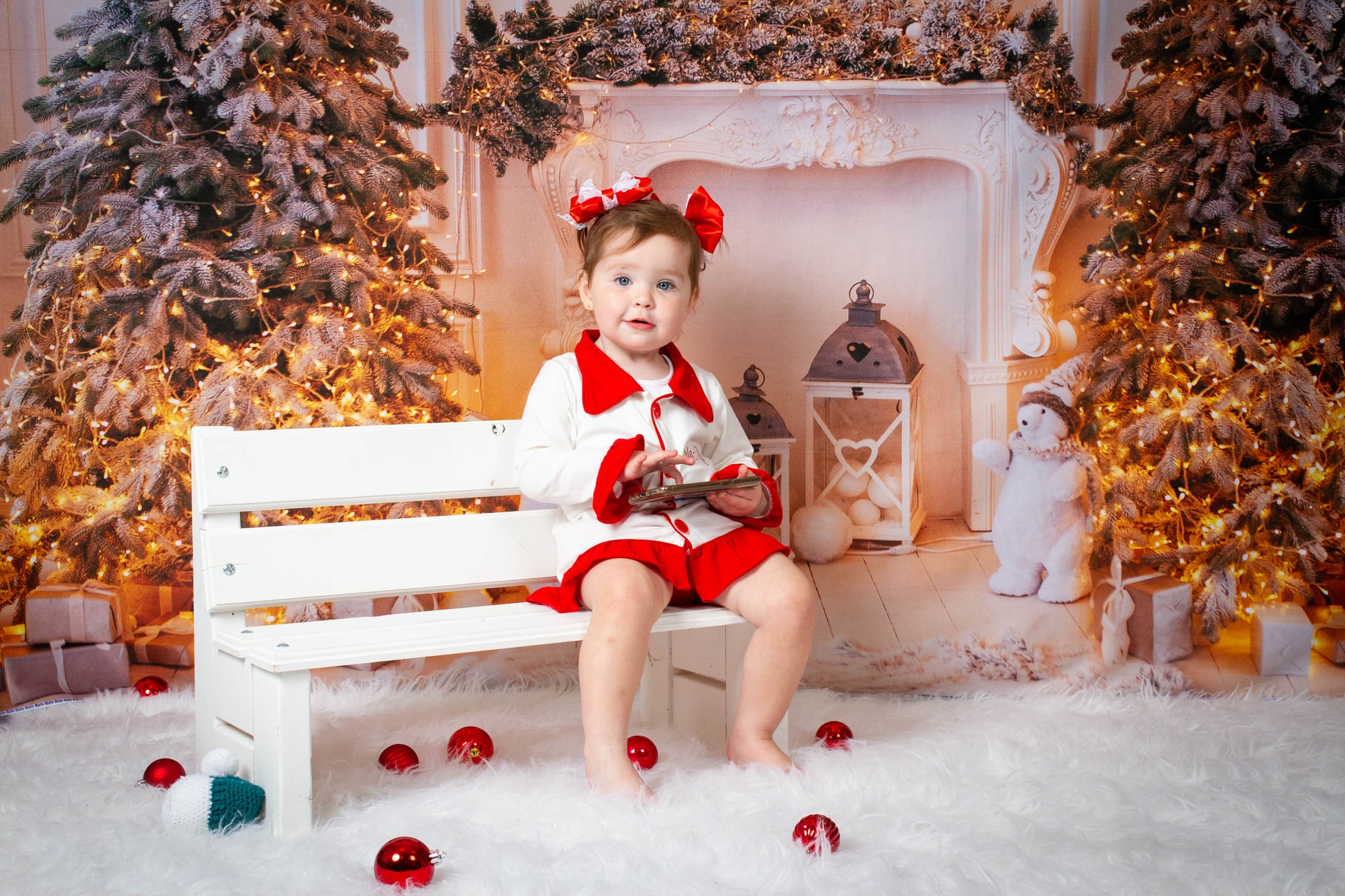 Kate toile de fond de cheminée blanche de Noël pour la photographie - Kate Backdrop FR