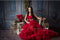 Kate Rétro Bleu Mur Porte Mariage Toile de fond pour la photographie - Kate Backdrop FR