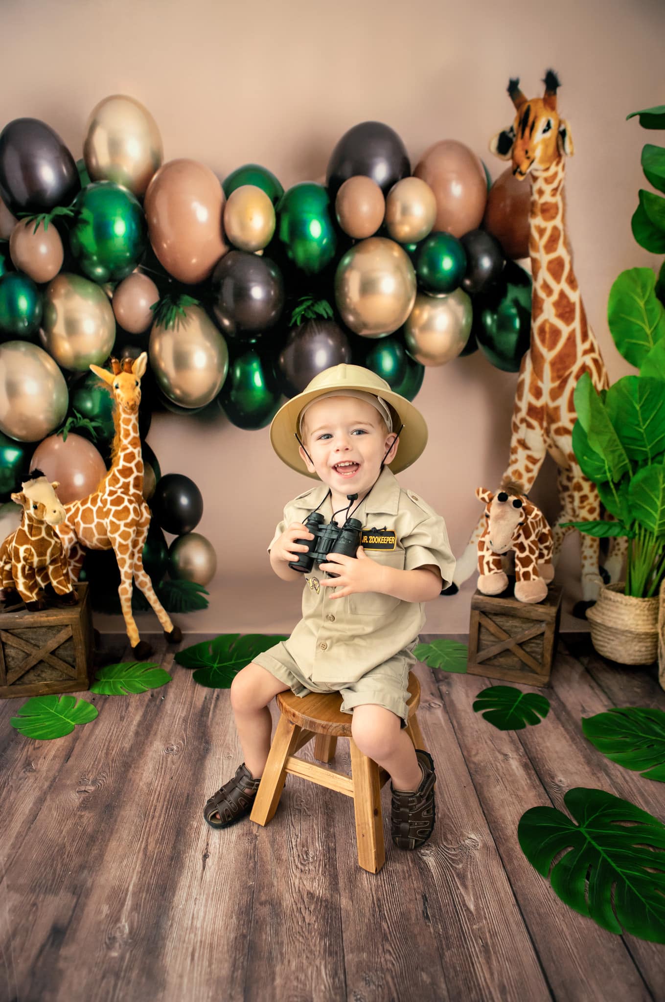 Kate Girafe Ballons Anniversaire Toile de fond conçue par Rose Abbas - Kate Backdrop FR