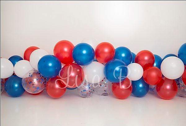 Katebackdrop£ºKate 4th of July Balloons Birthday Children Backdrop for Photography Designed by Lisa B