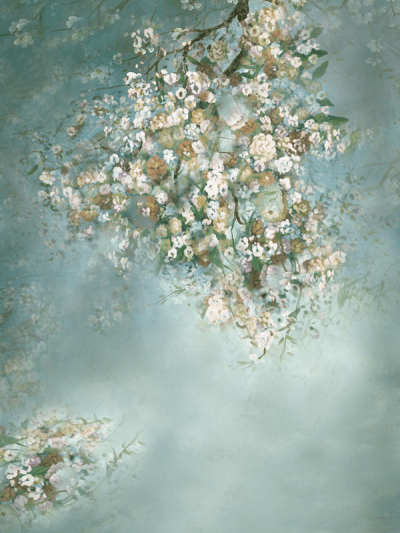 Katebackdrop£ºKate Painting Green Spring Flowers backdrop Background US