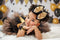 Kate Nouvel an Anniversaire Enfant Ballons Noir & Doré Toile de fond conçue par Rose Abbas - Kate Backdrop FR