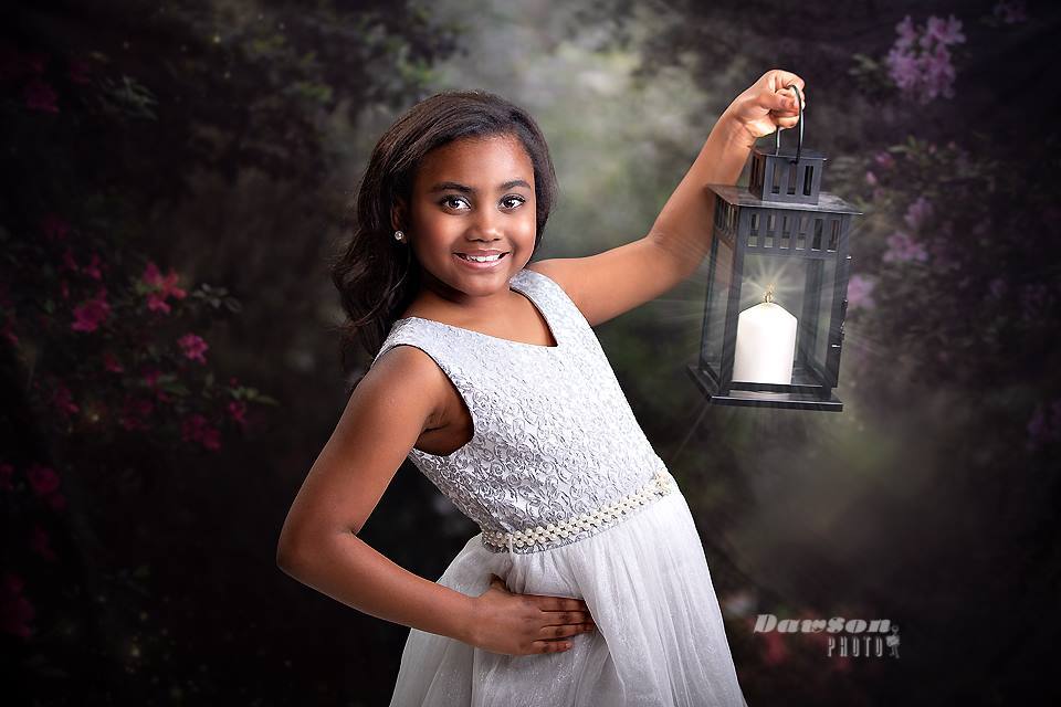 Katebackdrop£ºKate Pink Floral Garden Fairy Lights spring Backdrop for Photography Designed by Pine Park Collection