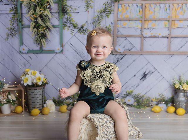 Kate Citron Bois rétro Blanc Printemps Marguerites Toile de fond pour la photographie - Kate Backdrop FR