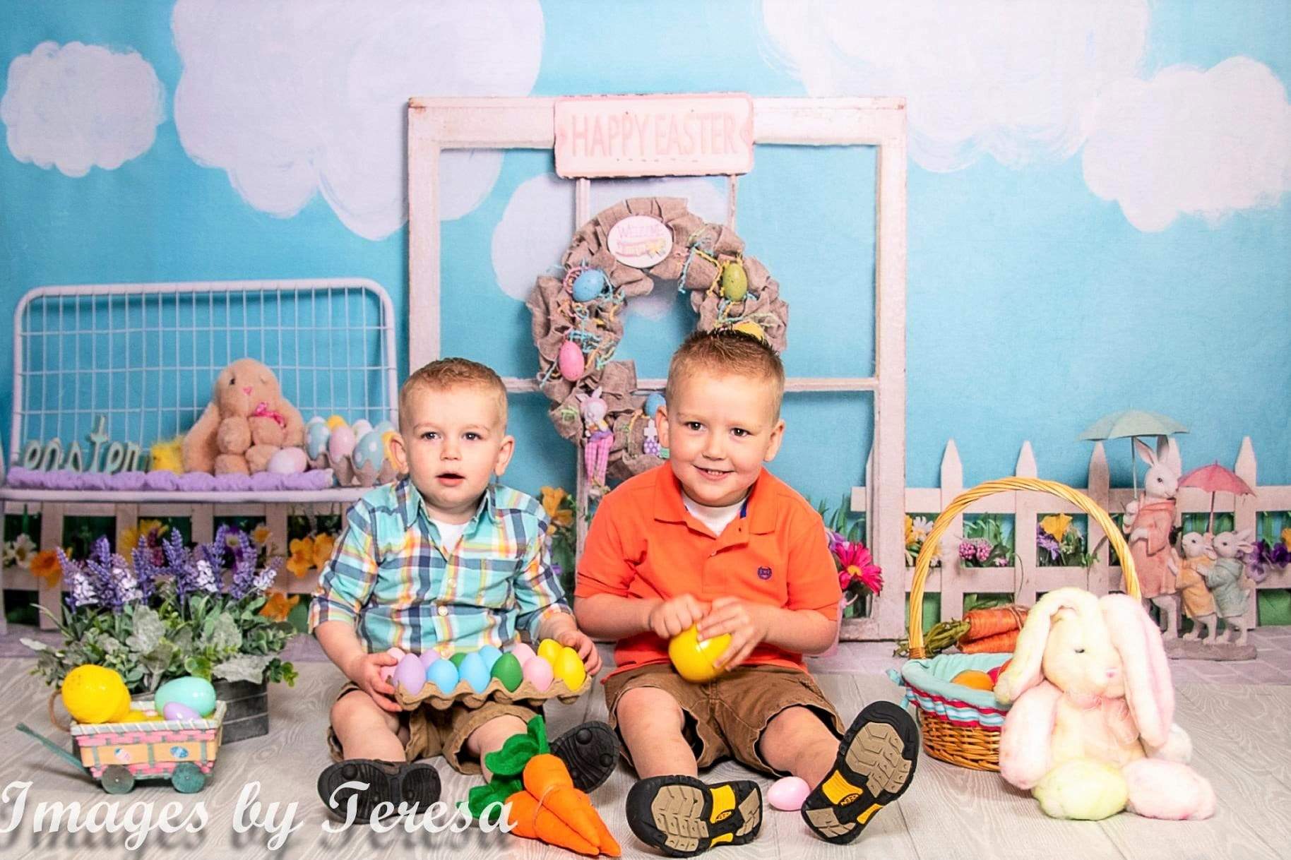 Katebackdrop£ºKate Rabbits Decorations Easter Spring Children Backdrop for Photography Designed by Erin Larkins