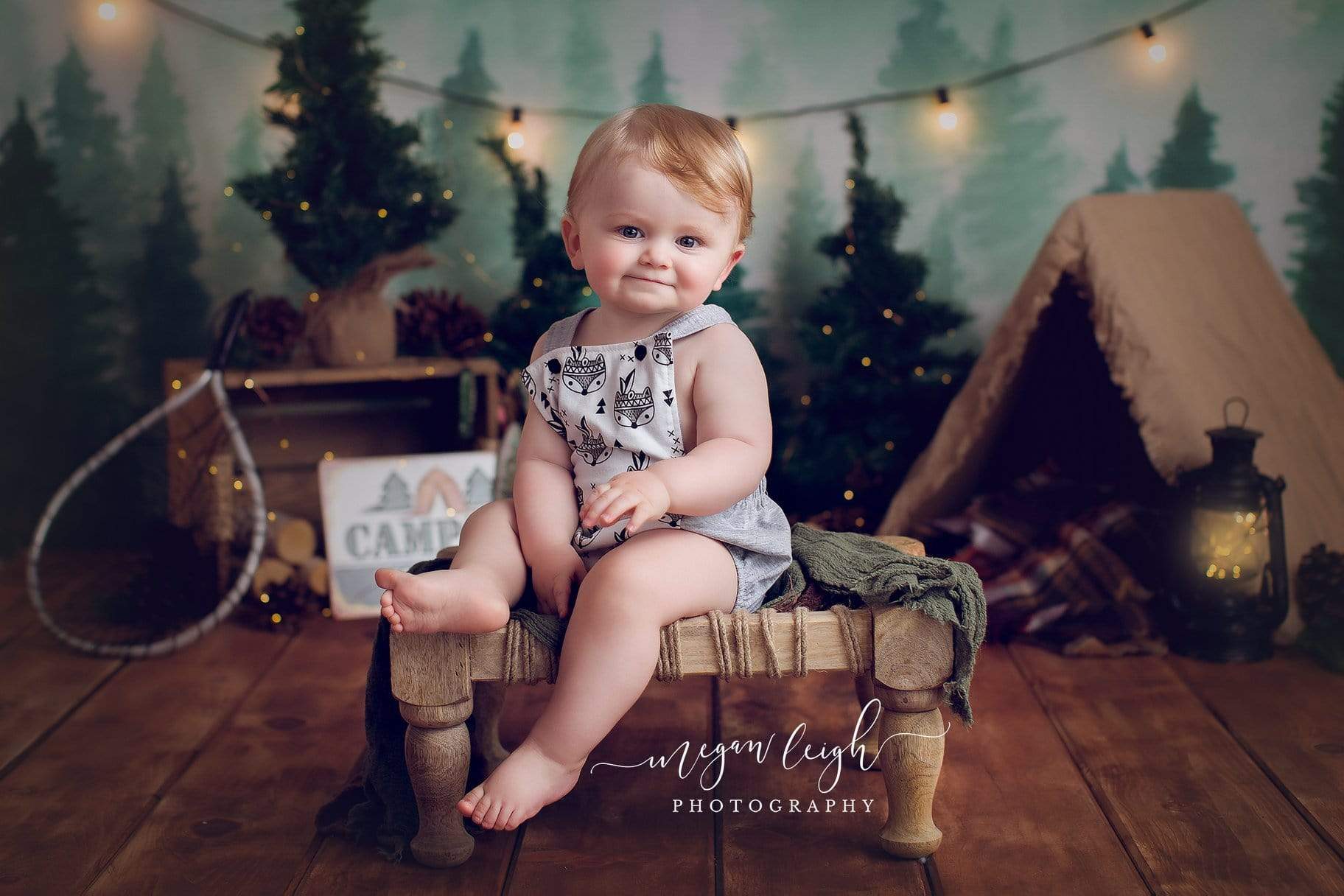 Katebackdrop£ºKate Forest Camping Children Summer Backdrop for Photography Designed by Megan Leigh Photography