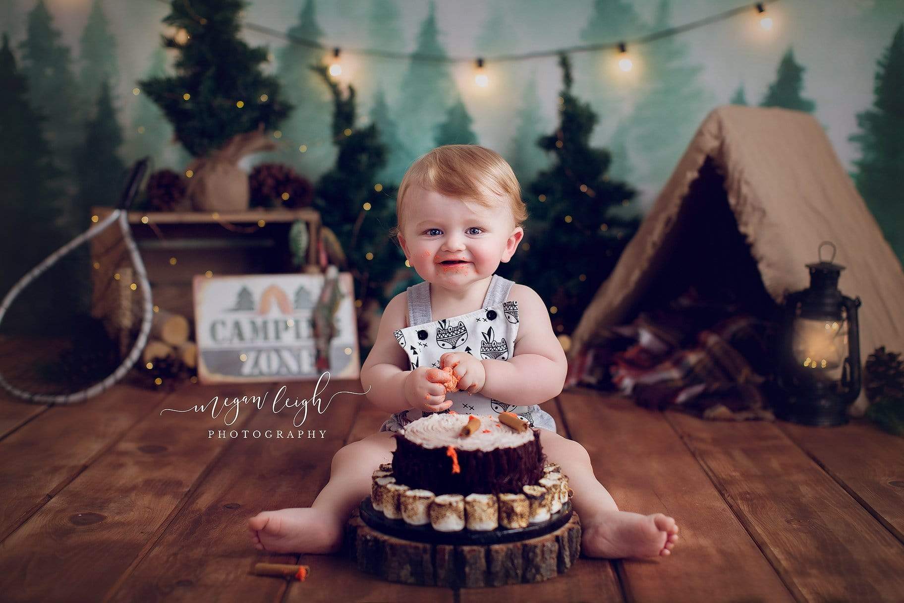 Katebackdrop£ºKate Forest Camping Children Summer Backdrop for Photography Designed by Megan Leigh Photography