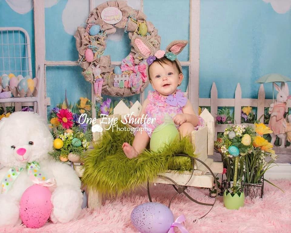 Katebackdrop£ºKate Rabbits Decorations Easter Spring Children Backdrop for Photography Designed by Erin Larkins