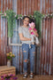 Katebackdrop£ºKate Vintage Rust Wall with Flower Window Decoration Backdrop Designed by Leann West