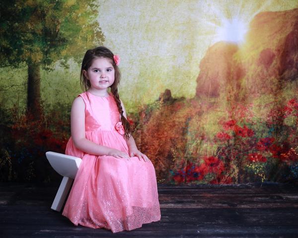 Kate Vintage Lever de soleil Peinture été Toile de fond conçue par marina smith - Kate Backdrop FR