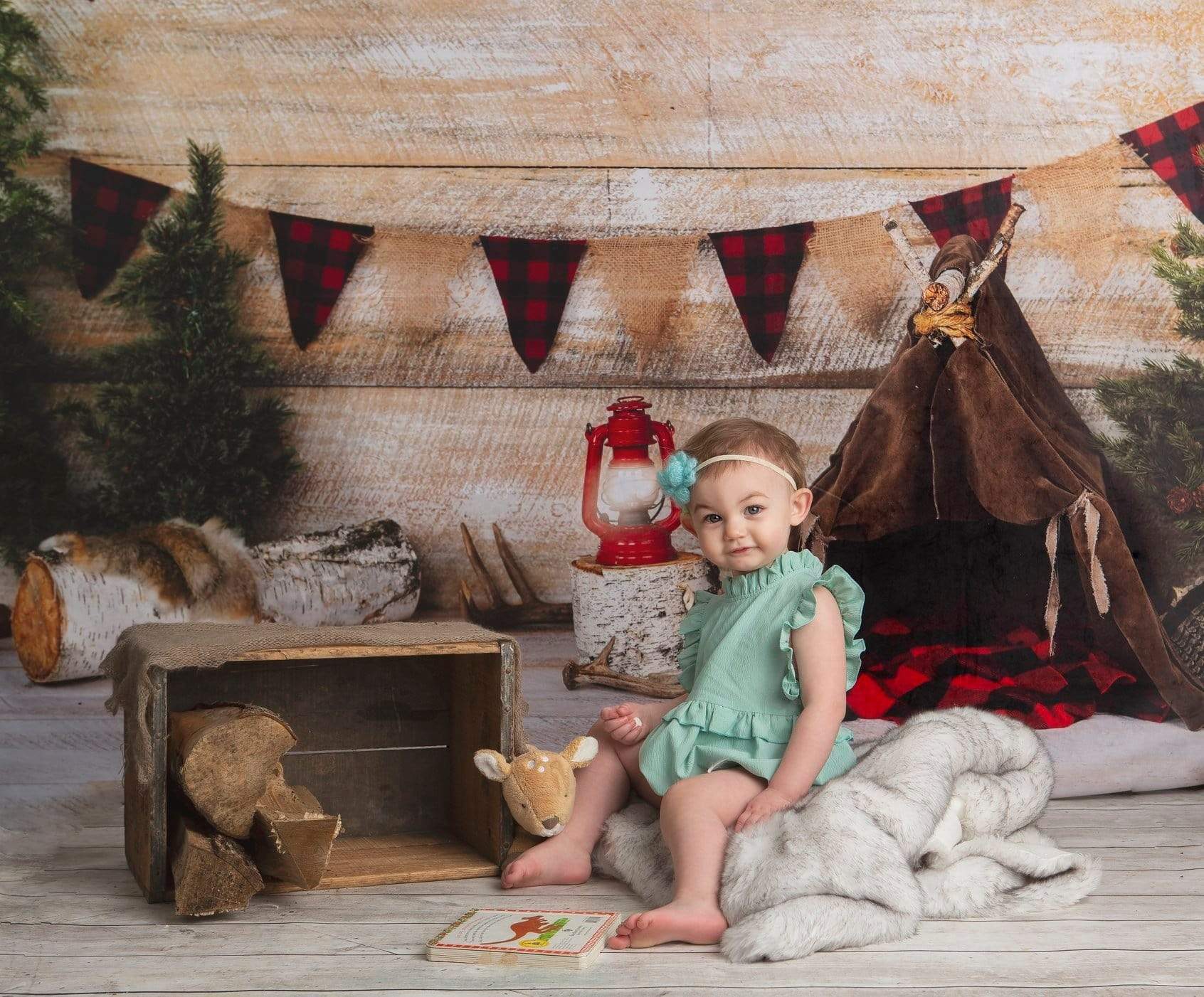 Katebackdrop£ºKate Buffalo Plaid Adventures Christmas Backdrop Designed by Arica Kirby