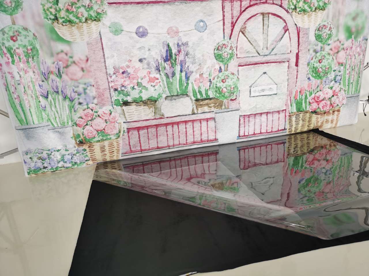 Kate Tapis de sol en Caoutchouc PVC Transparent réfléchissant pour la photographie