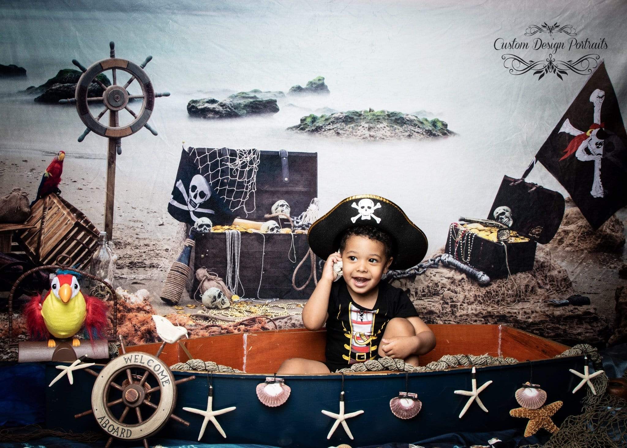 Katebackdrop£ºKate Summer Sea Pirate backdrop designed by studio gumot