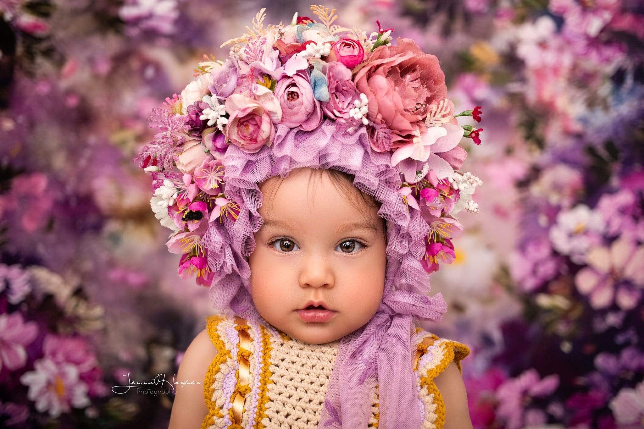 Katebackdrop£ºKate Fantasy Purple Flowers Valentines background for Photography