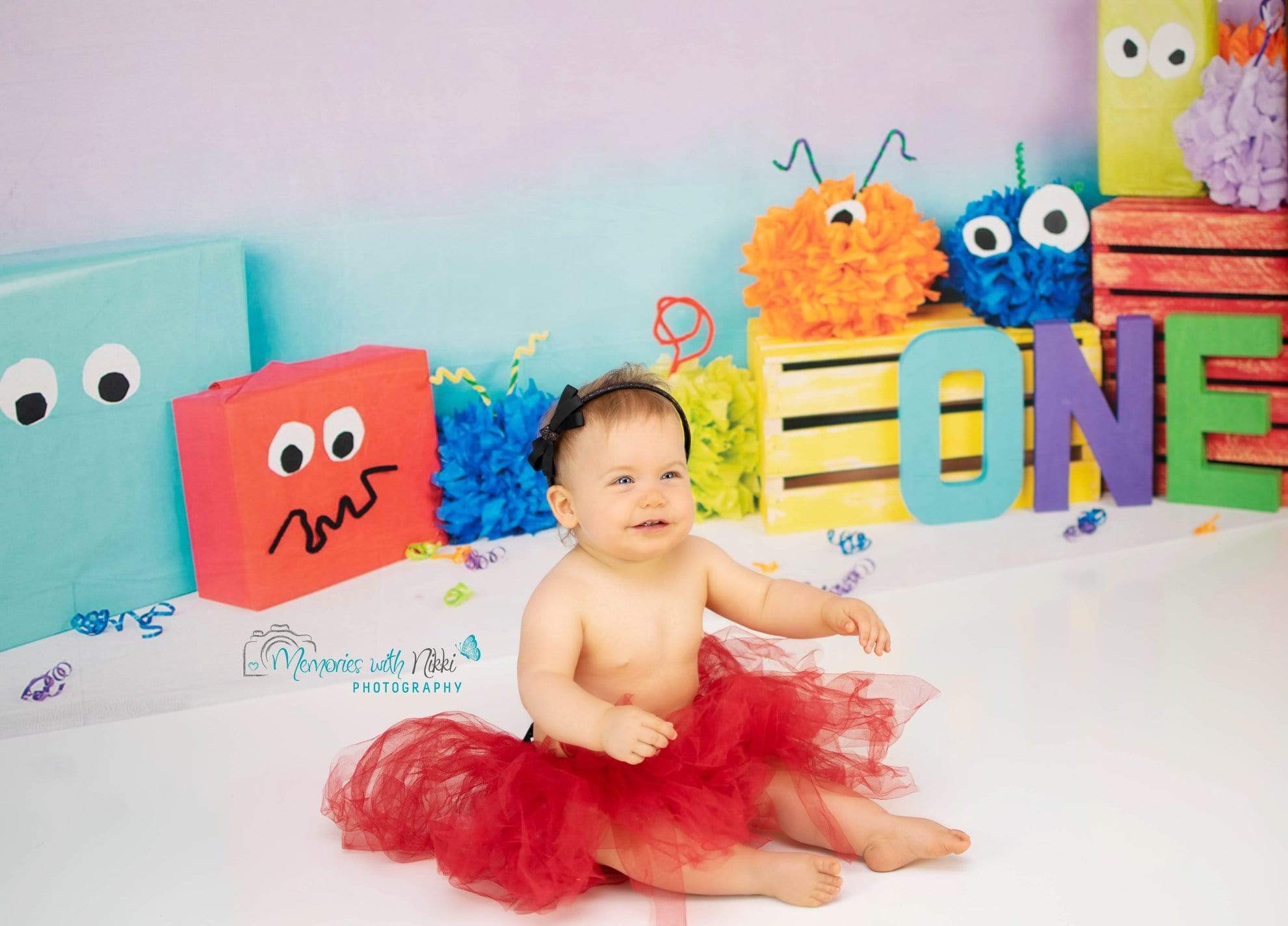 Katebackdrop£ºKate Monster 1st Birthday Children Backdrop for Photography Designed By Arica Kirby