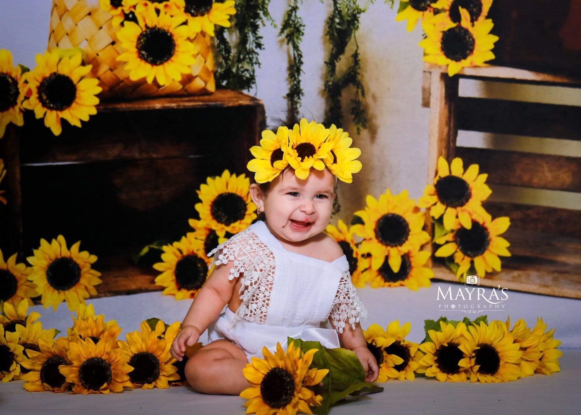 Katebackdrop£ºKate Sunflower Summer Backdrop for Photography Designed by Keerstan Jessop